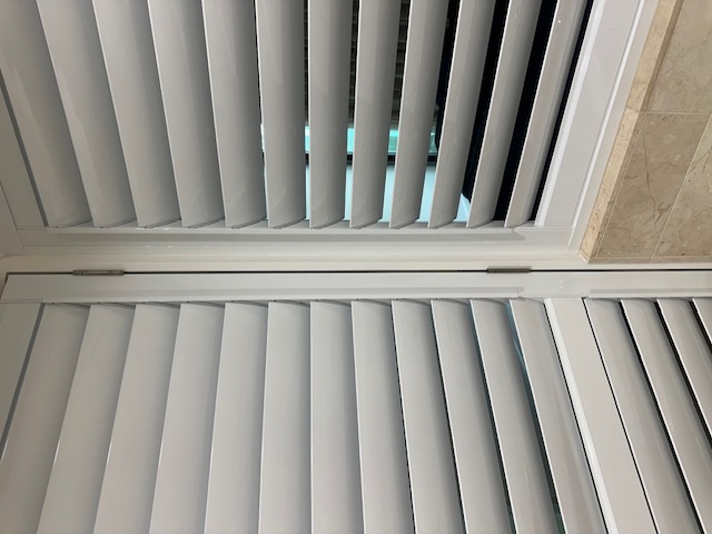 Window furnishing detail after cleaning